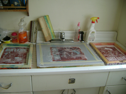 The dissolving of the Danger Whos. I will only print these images once - some of them went badly and I had to re-paint my screen filler and print them again, but, there's still a serious level of singularity in that these hand pulled prints and tea towels are going to be available at Wizard World Madison first and it may be the only time my hand pulled, hand packaged versions of them will be available.