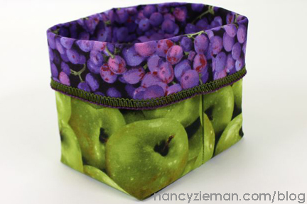 How to use a Serger to sew Fabric Bins by Nancy Zieman | Sewing With Nancy