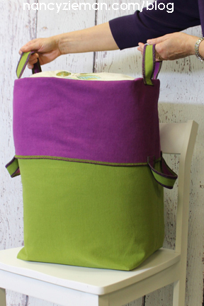 How to use a Serger to sew a Fabric Tote by Nancy Zieman | Sewing With Nancy