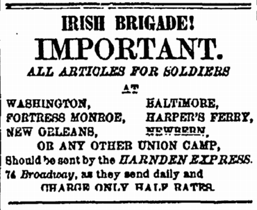 9 May 1863 Irish Brigade Harnden Express