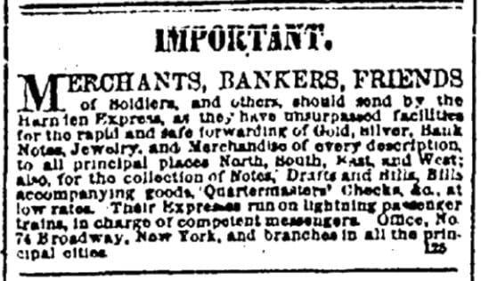 9 April 1862 Harndens Express
