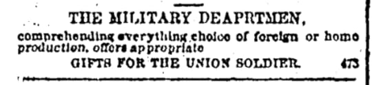 3 January 1863 Tiffanys soldiers clothes