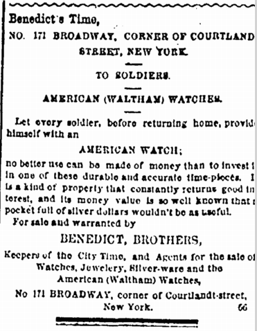 29 June 1865 Watch