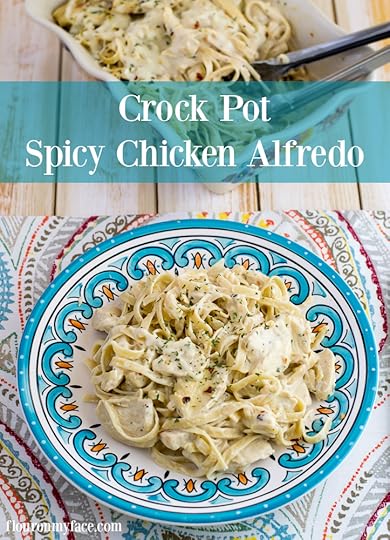 Crockpot recipe: Crock Pot Spicy Chicken Alfredo recipe via flouronmyface.com