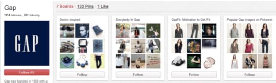 Gap uses boards to not only showcase their products but also create a sense of inspiration.