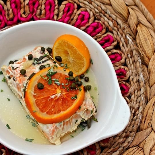Poached Salmon with Citrus and Capers