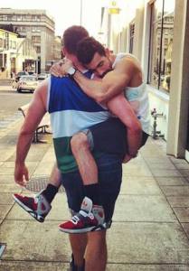 Sidewalk Couple