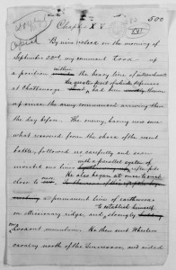 Sheridan’s Papers include a draft of his published memoirs. Manuscript Division. 