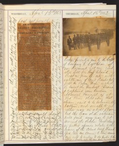 A page from Nathan Daniel’s Diary. Manuscript Division. 