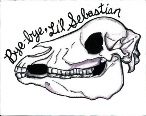 The star painting, I also have prints of my Bye Bye, Li'l Sebastian design. 