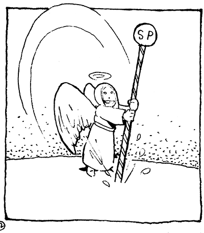 Panel from the original version of SNOW ANGEL