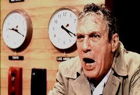 Peter Finch in Paddy Chayefsky's NETWORK. 