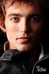 Portrait of a handsome fashionable man posing at studio.