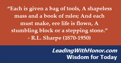 Lee Ellis - Wisdom for Today stone