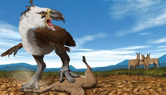 terror bird, giant bird, dino bird, prehistoric bird, myth, legend, fantasyread, mustread, goodread,
