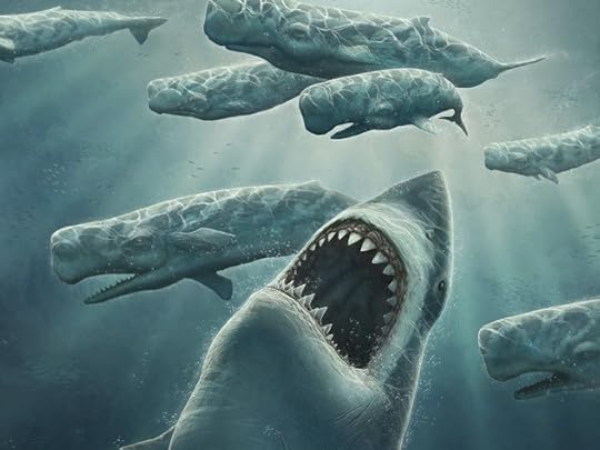 giant shark, shark, giant, ocean, sea monster, sea, monster, deep, water, large teeth,
