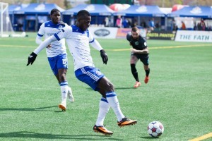 Lance Laing in action against Minnesota last season. Will he play FOR Minnesota this weekend? PHOTO: TONY LEWIS/FC EDMONTON