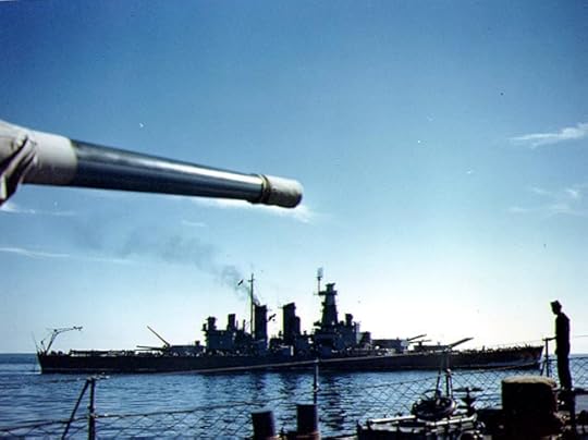 Battleship USS North Carolina (BB-55) during her shakedown cruise, May 1941 (US Navy photo)