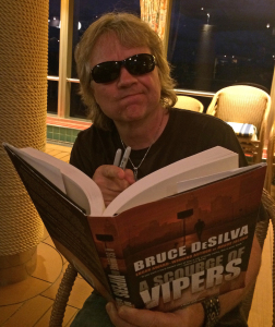 Tom Hambridge reading my novel, 