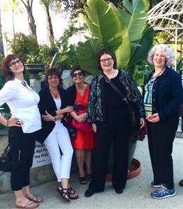 Nancy Parra aka Nancy Coco, Leslie Budewitz, Jessie, Sheila, and Julie