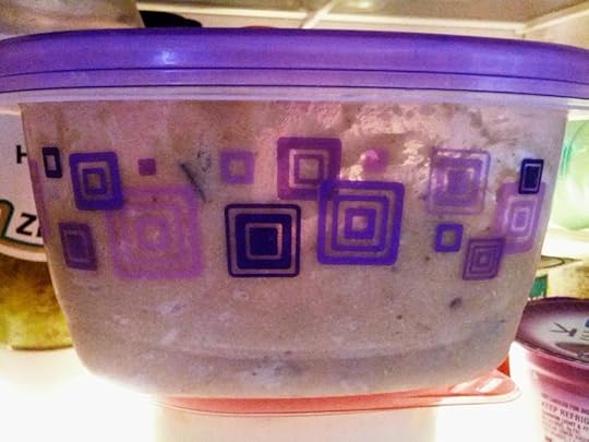 Romance author Wendy Sparrow who is an aficionado of cookie dough carefully pushes the chips away from sides of the container so it just looks like leftover mashed potatoes, keeping it safe from others in the house.