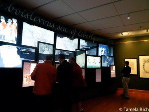 Panel of interactive displays at Monticello