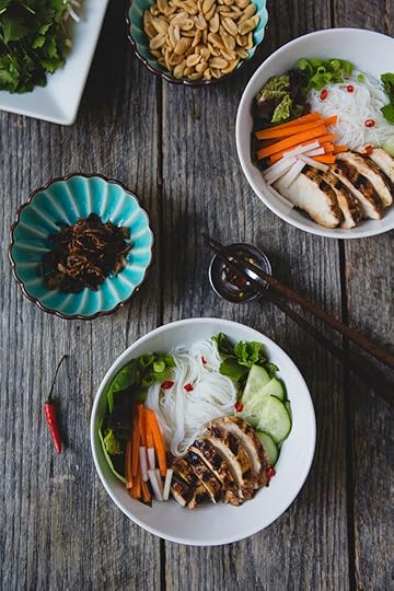 Lemongrass Chicken Rice Noodle Bowls: Bun Ga Nuong recipe | FoodforMyFamily.com