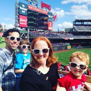 Nationals Park (the sunglasses were a giveaway, because we are SO not that coordinated!)