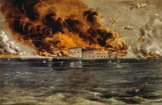 The Bombardment of Fort Sumter on 12th April 1861 (Library of Congress)
