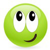 green smiley happy