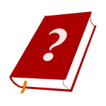 red book with a question mark