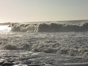Undertow rush of wave