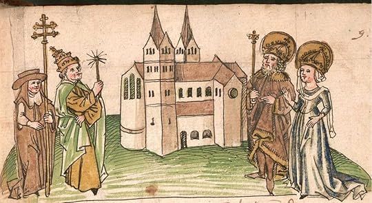 1499 depiction of Charles and Hildegard
