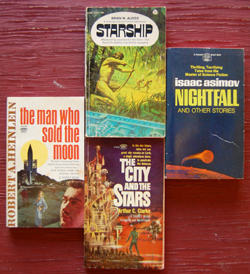 Asimov, Clarke, Budris, Heinlein