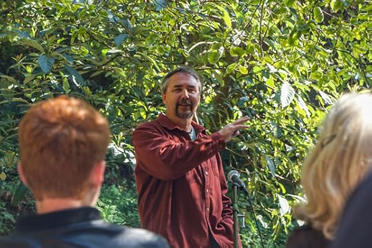 Speaking at the Henry Miller Museum.