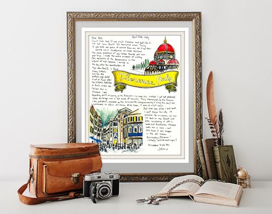 Travel Letter Florence Mockup