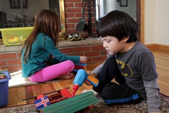 Power tools plus Lincoln Logs equals fun.