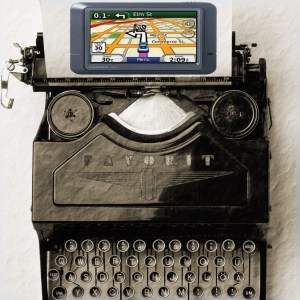 typewriter & gps
