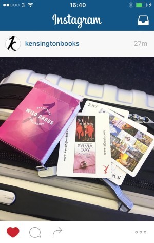 En kortlek på väg till Las Vegas. Ser ni mitt omslag bland de andra?