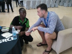 Konstantin and attendee David Wampamba.