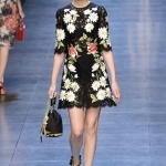 D and G black and yellow dress
