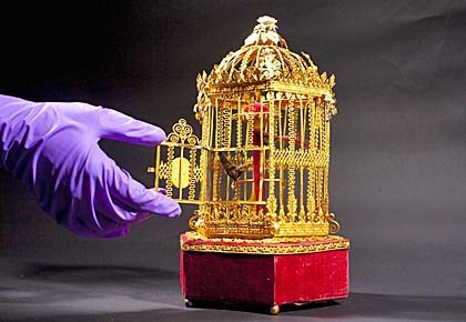 Gilt metal birdcage