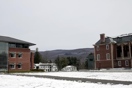 View from the empty field where Sawyer Library used to be.