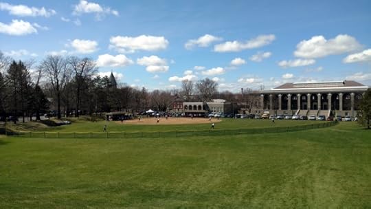 A softball game at Union.