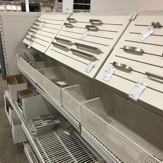Picking out kitchen cabinet drawer pulls. #ikea #kitchenremodel #renovations