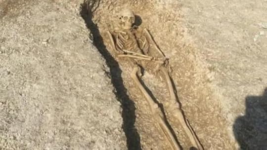 One of the skeletons found at the cemetery.