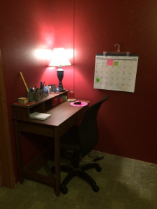 desk dressed