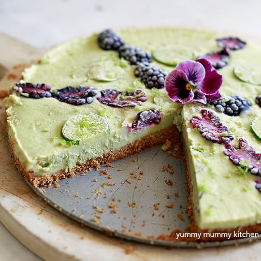 Vegan Key Lime Pie with Blackberry