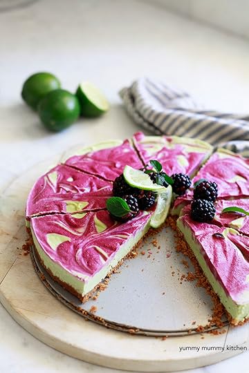 vegan key lime and blackberry pie