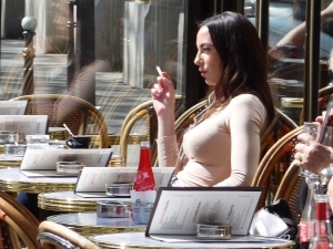 Paris, 20 April 2016, along the Boulevard de Hausmann